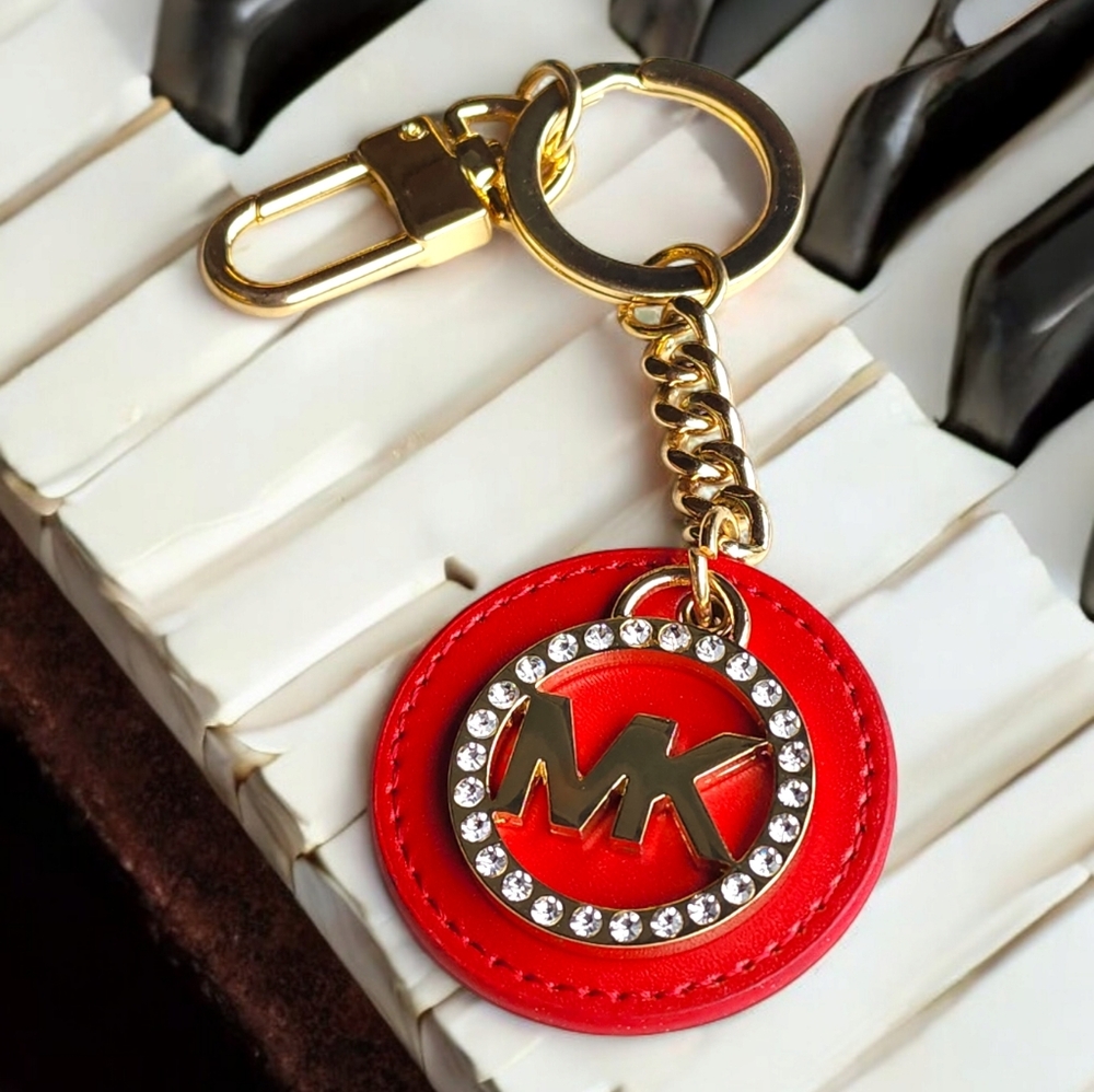 Michael Kors Bag Purse Charm Key Fob and Rhinestones